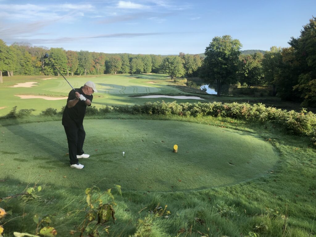 Teeing off in Gaylord on the Rick Smith Signature Course 